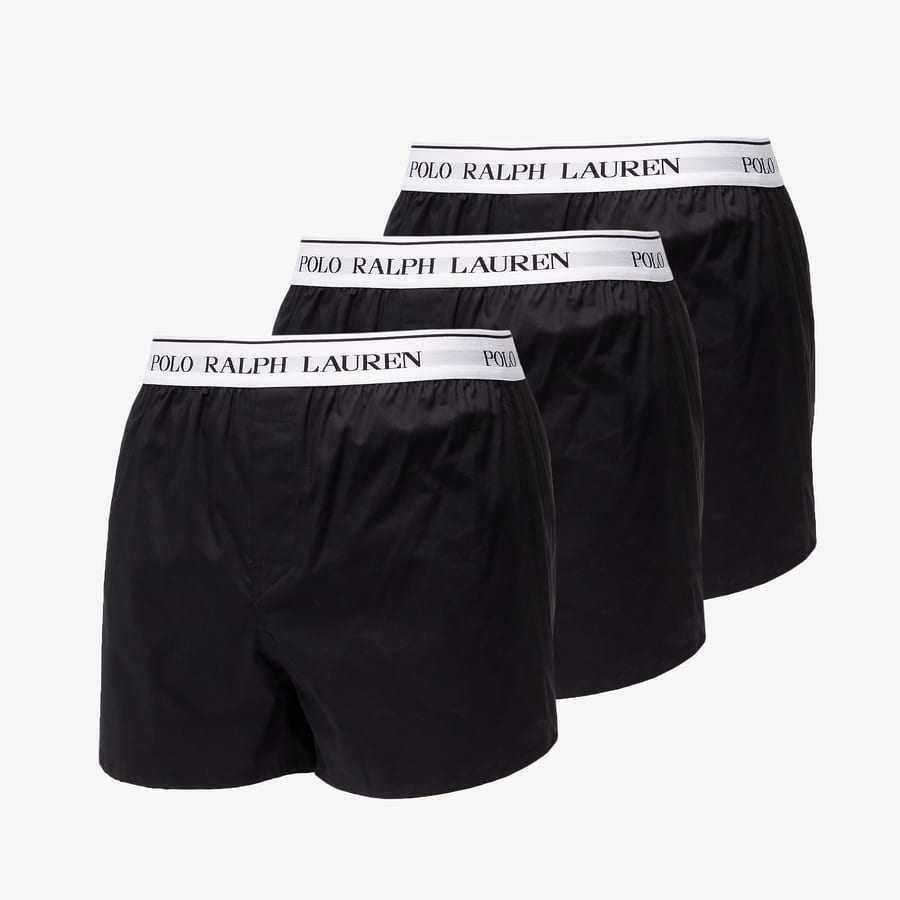 Boksere Polo by Ralph Lauren Stretch Cotton Slim Fit Boxers Sort | 3PK-BXR, 0
