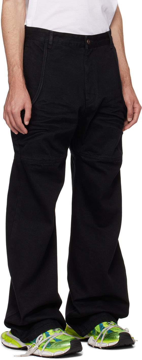 Cargo bukser We11done Wire Relaxed-Fit Jeans Sort | WD-DP0-24-339-M-BK, 1