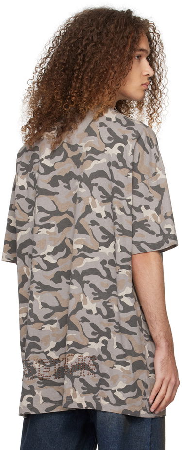 T-shirt We11done We11done Camo Oversized T-Shirt Grå | WD-TT0-24-793-U-GY, 2