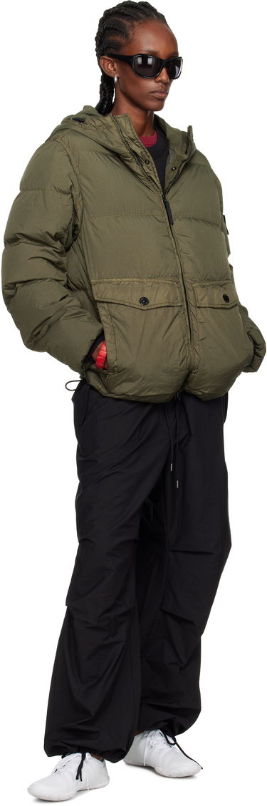 Puffer jakke Stone Island Stone Island Crinkle Reps Recycled Nylon Down Jacket Grøn | K2S15 4100011 S0A23, 4