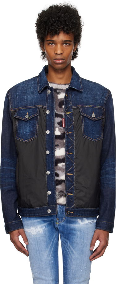 Jakke DSQUARED2 Dsquared2 Denim Puffer Jacket Blå | S74AM1576_S30664, 0