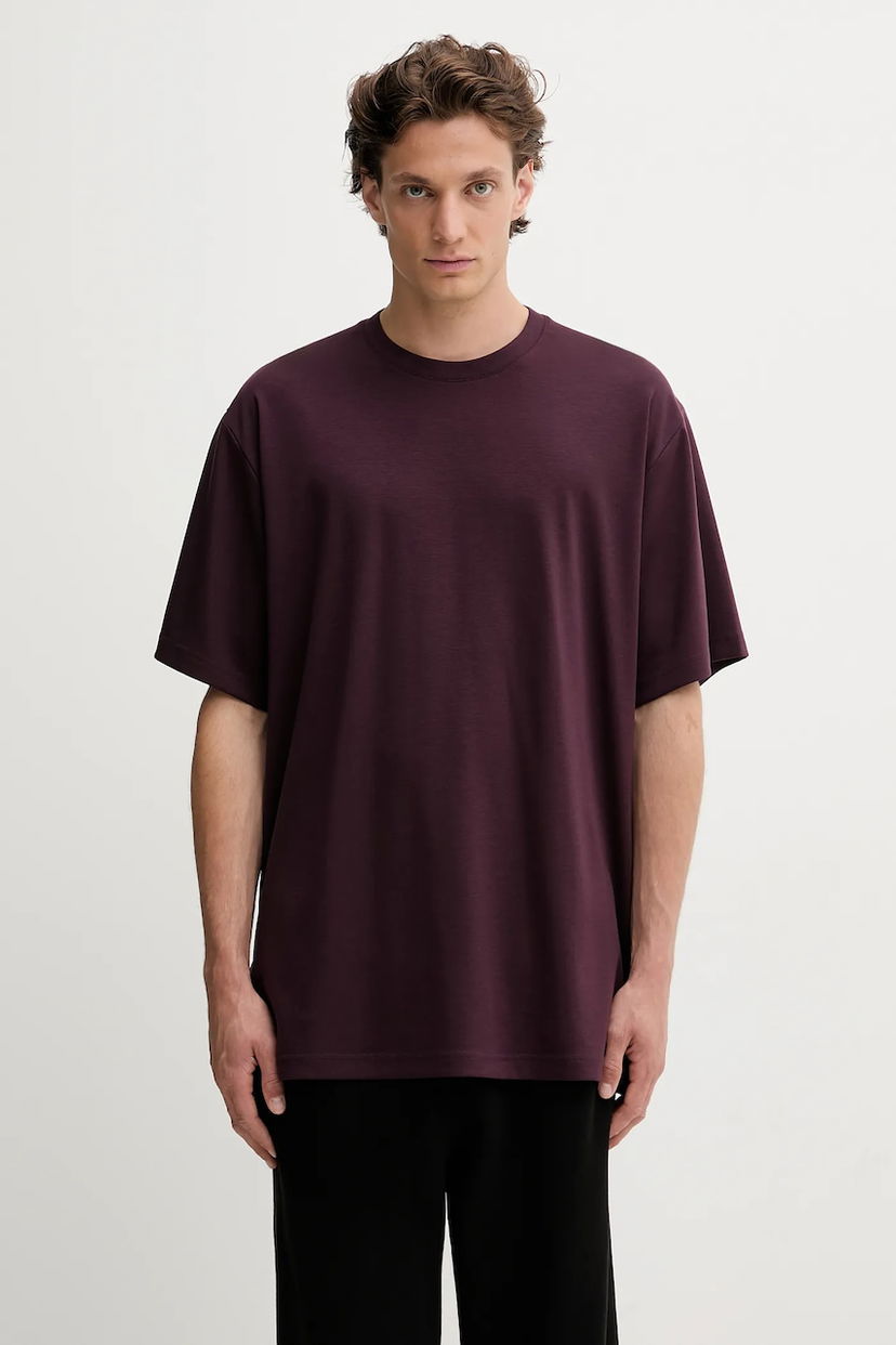 T-shirt Y-3 Y-3 Premium Short Sleeve T-Shirt Bourgogne | JY8162
