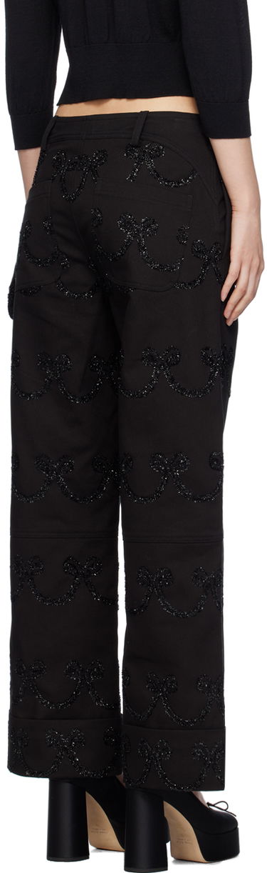 Bukser Simone Rocha Simone Rocha Patterned Wide-Leg Trousers Sort | 4101 1062, 2