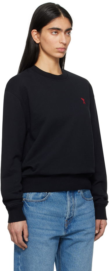 Sweater AMI AMI Paris Ami de Coeur Sweatshirt Mørkeblå | BFUSW035.730, 4