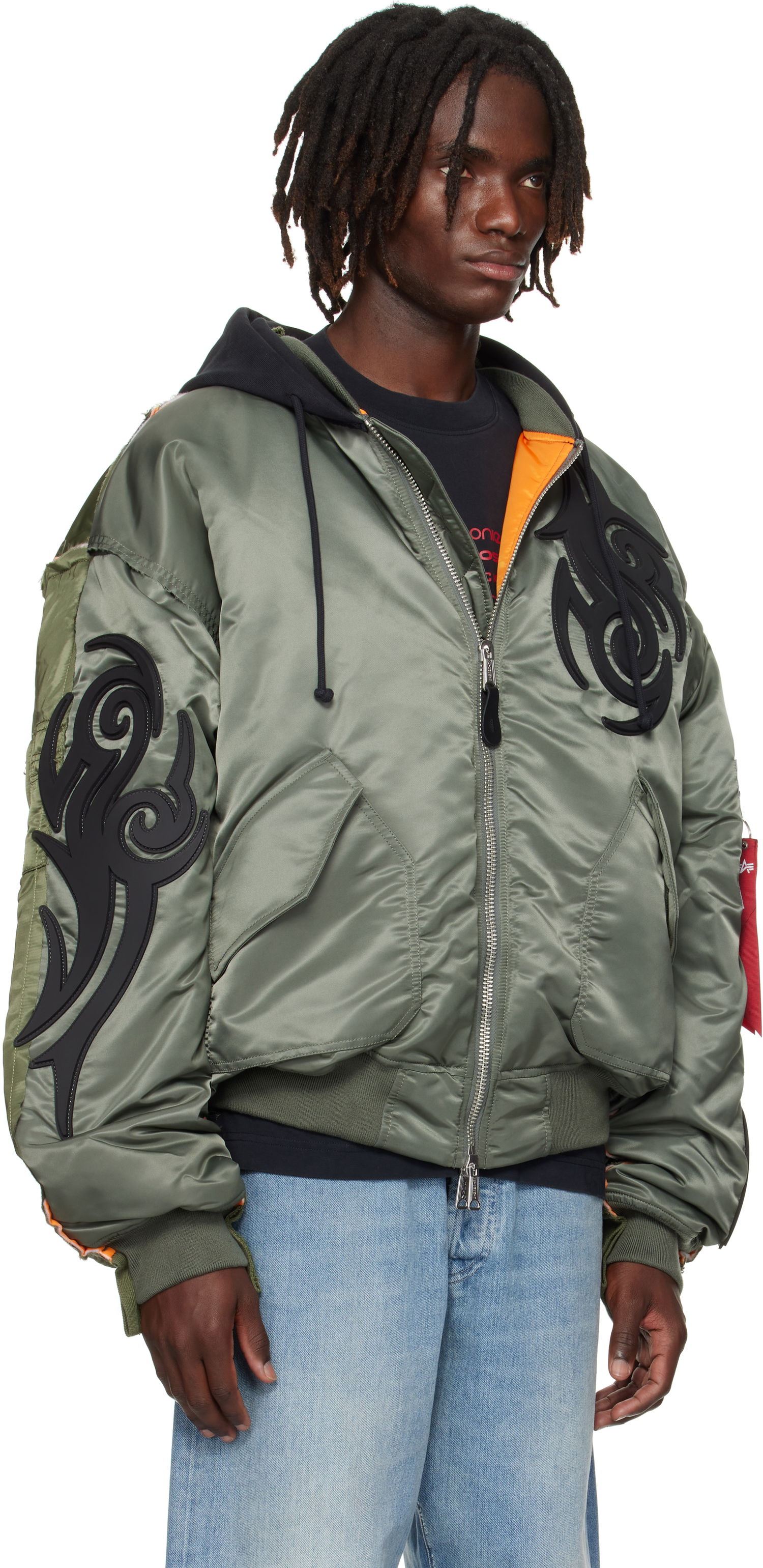 Bomberjakke VETEMENTS VETEMENTS x Alpha Industries Reworked Bomber Jacket Grøn | UH76BO890GG, 1
