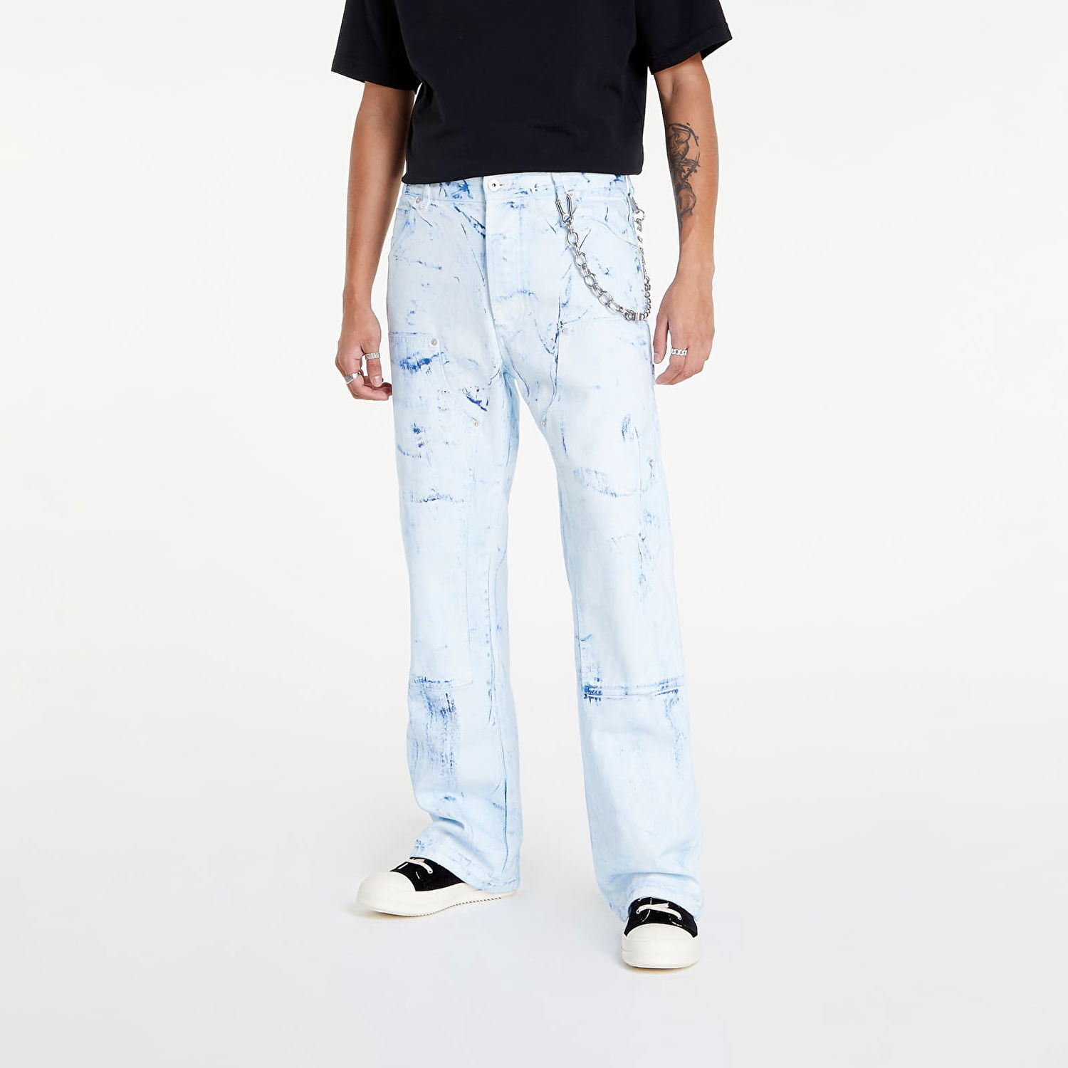 Jeans HERON PRESTON Overdyed Spray Canvas Carpenter Jeans Blå | HMCA027F22FAB0034500, 0