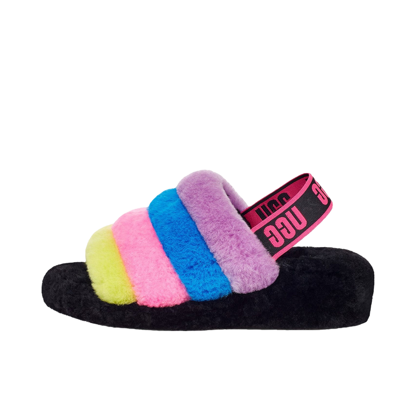 Sneakers og sko UGG Fluff Yeah Slide Black Taffy Flerfarvet | 1097169-BTPM