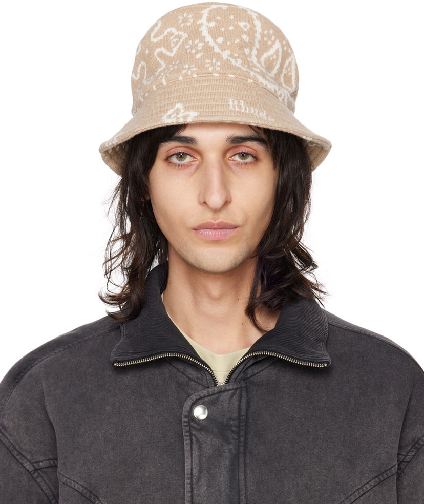 Hat Rhude Knit Bucket Hat Beige | RHPS24HA04973517