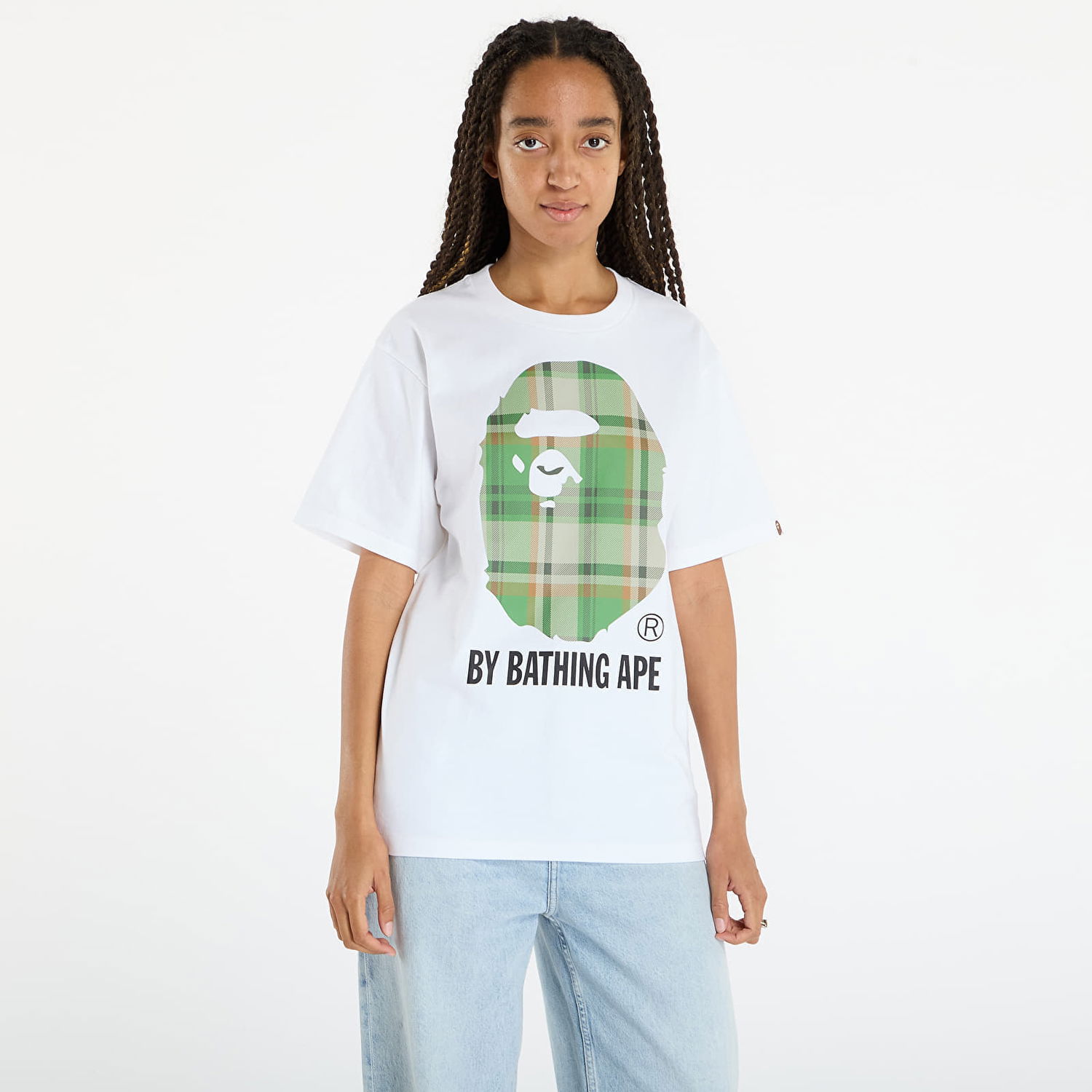 T-shirt BAPE T-Shirt Bape Check By Bathing Ape Hvid | 001TEL801022MWH0, 0
