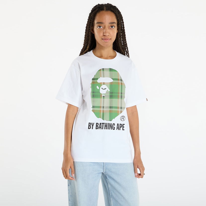 T-shirt BAPE T-Shirt Bape Check By Bathing Ape Hvid | 001TEL801022MWH0