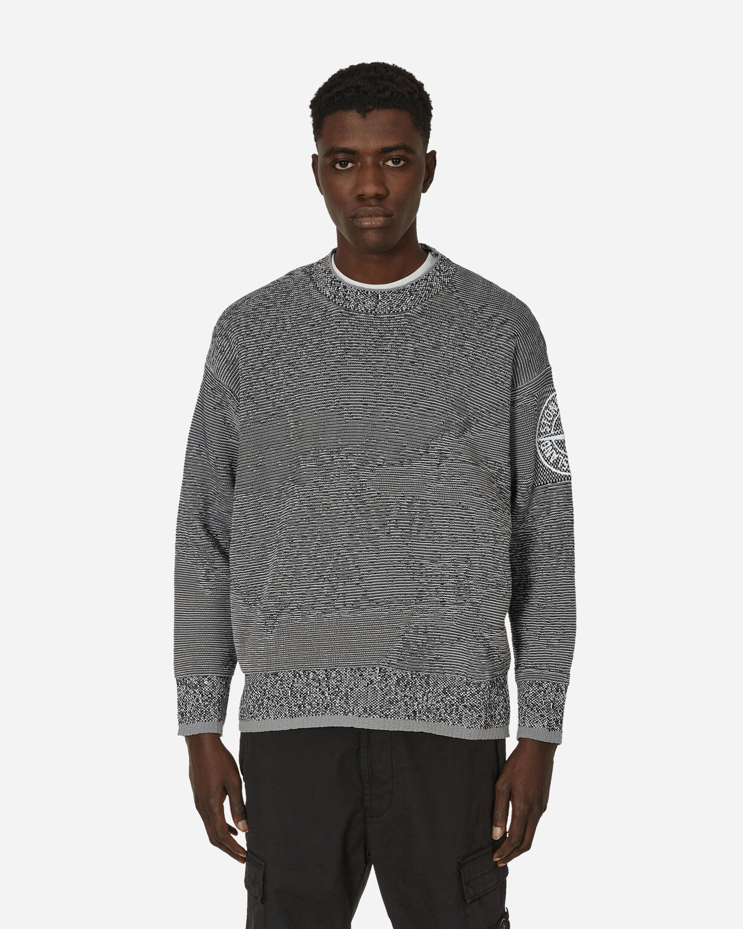 Sweater Stone Island Cotton Nylon Mock Neck Sweater Grå | 8015512D5 V0064, 0