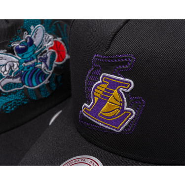 Kasket Mitchell & Ness NBA Los Angeles Lakers Tilted Pro Snapback Cap Sort | HP12813-LALBLCK, 5