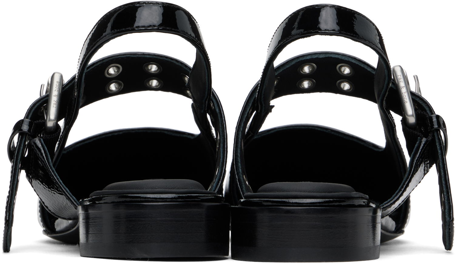 Kjole rag & bone rag & bone Astra Leather Slingback Ballerina Flats Sort | WFF24FF000PA0, 1