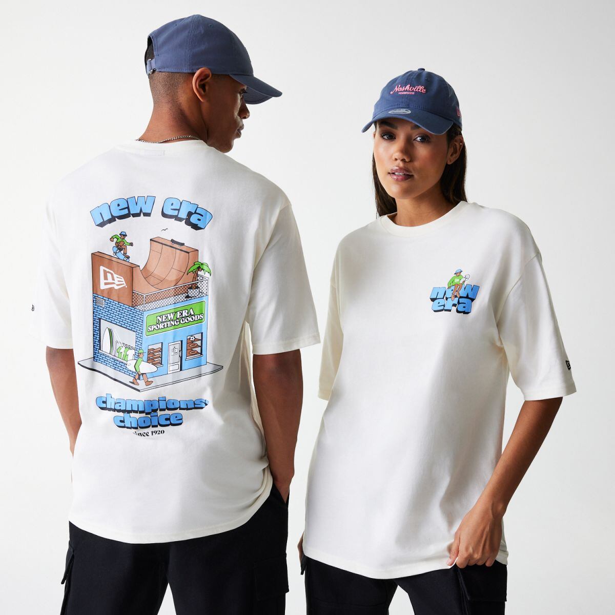 T-shirt New Era New Era Store Graphic T-Shirt Hvid | 60684400, 0