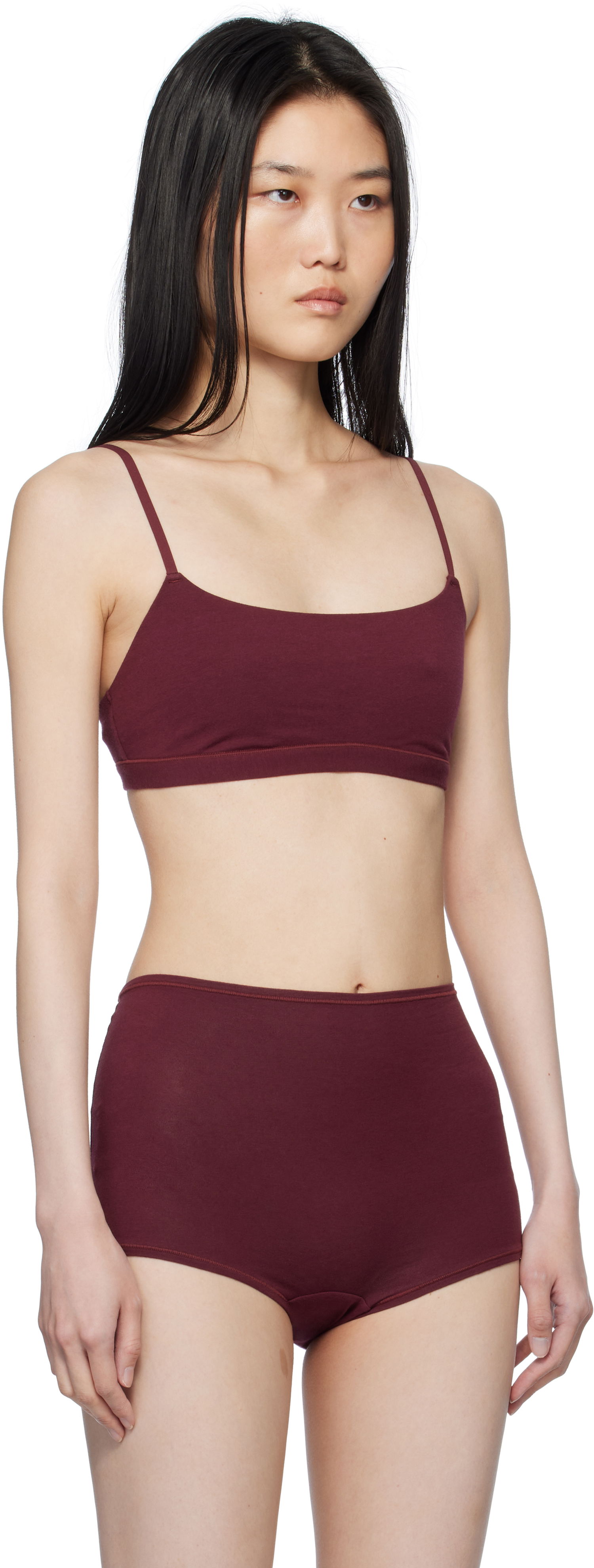 Bh SKIMS SKIMS Cotton Jersey Scoop Bralette Bourgogne | BR-SCP-4460, 1
