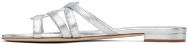 Skopleje Manolo Blahnik Manolo Blahnik Riran Strappy Leather Sandals Metalisk | 124-2479, 2