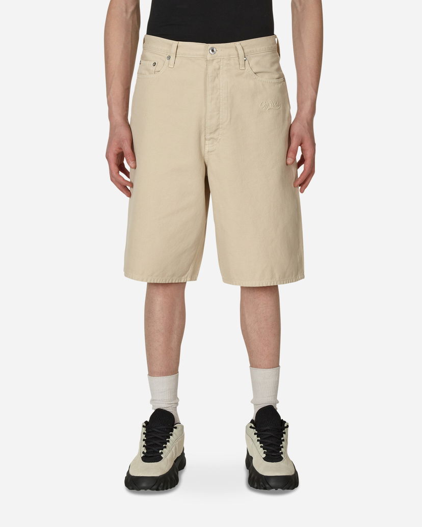 Shorts Off-White Wave Off Canvas Utility Shorts Beige Beige | OMCB084S23FAB001 6161
