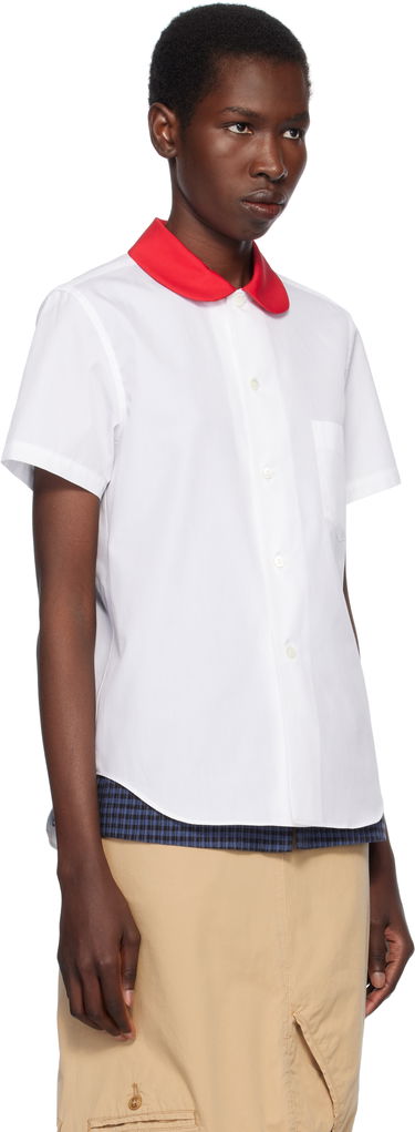 Skjorte Comme des Garçons Comme des Garçons Girl Broad Cotton Shirt Hvid | NO-B014-051, 1