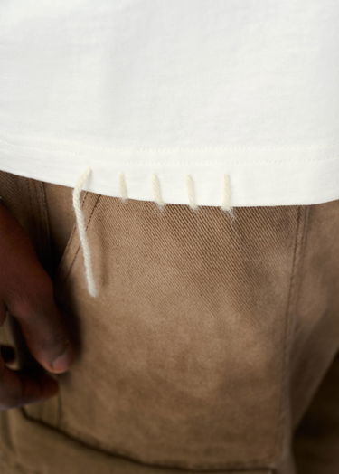T-shirt AXEL ARIGATO Men's Relaxed Fit T-Shirt with Drawstring Hem Hvid | A3443001, 6