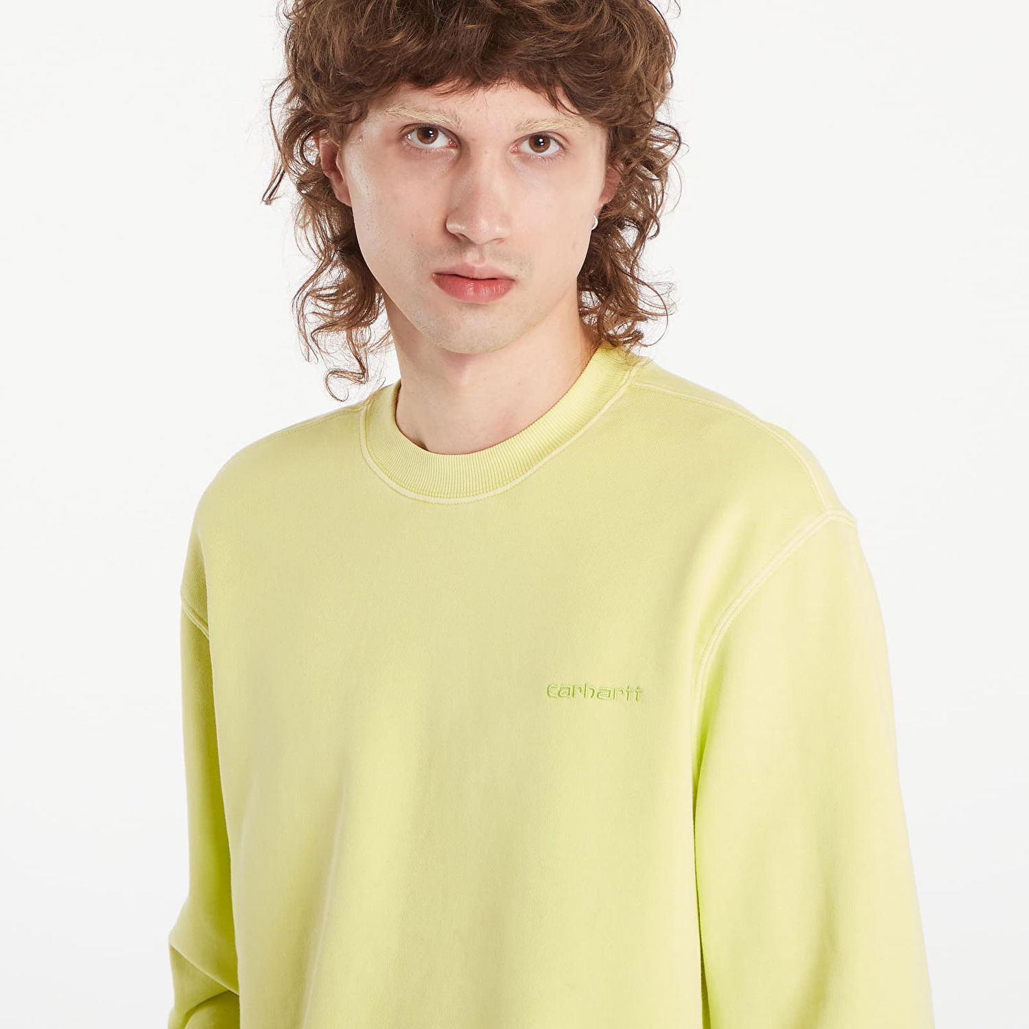 Sweatshirt Carhartt WIP Duster Script Sweatshirt Gul | I033065.29TGD, 1