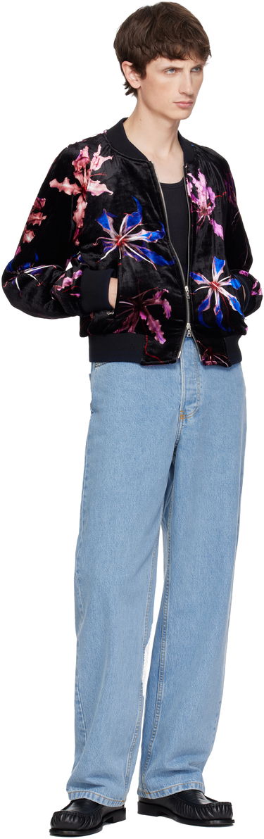 Bomberjakke Dries Van Noten Dries Van Noten Floral-print Velvet Bomber Jacket Flerfarvet | 252-020523-2003, 3