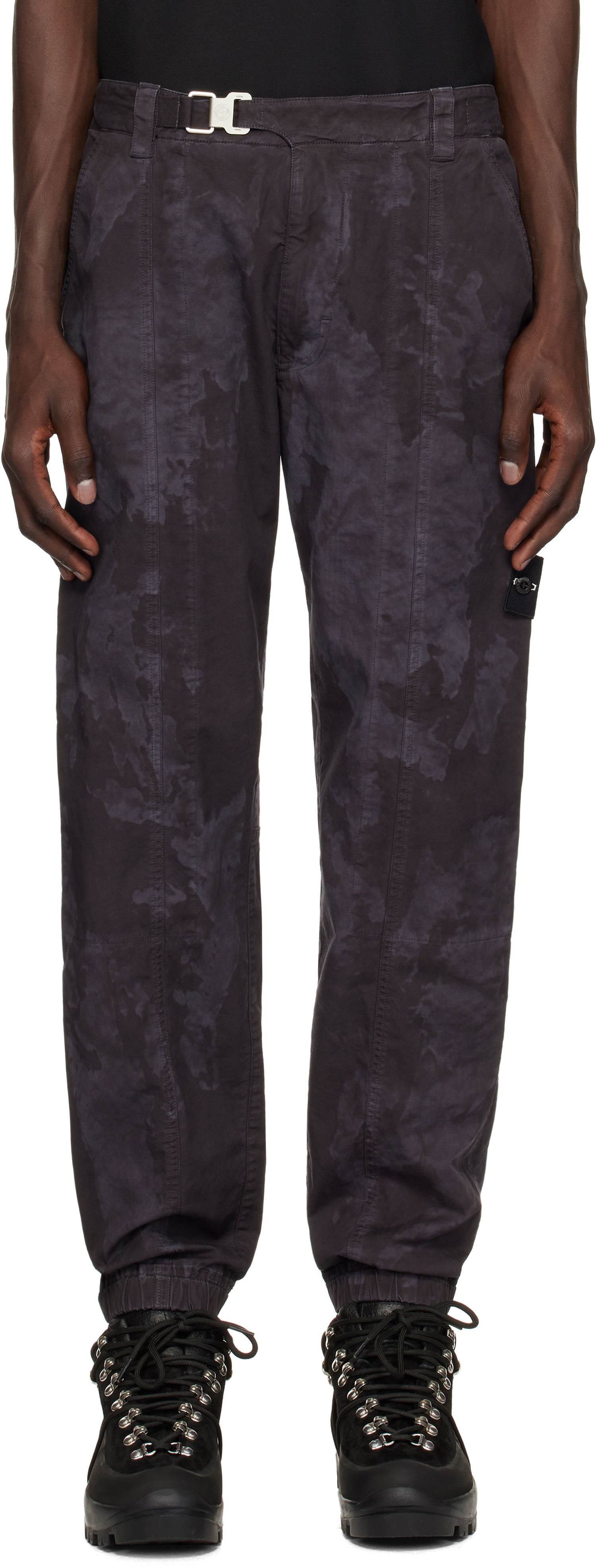 Cargo bukser Stone Island Stone Island Broken Twill 'OLD' Effect Cargo Pants Sort | K1S15 3100007 S0B78, 0