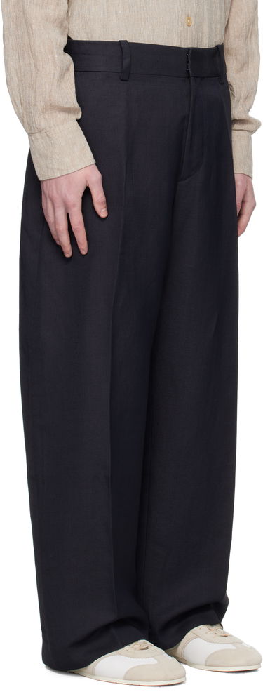 Bukser Studio Nicholson Studio Nicholson Fume Wide-Leg Trousers Mørkeblå | FUME SNM - 1377, 1