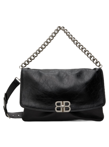 Skuldertaske Balenciaga Large BB Flap Bag Sort | 748488 2AAI4