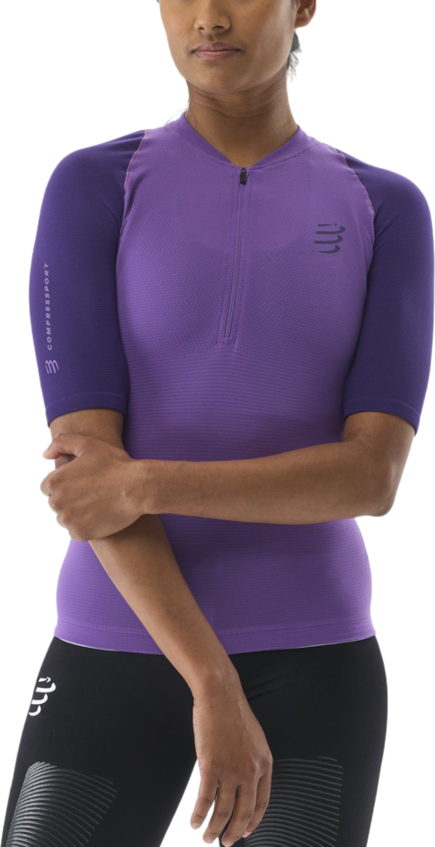 T-shirt Compressport Trail Racing Postural SS Top Lilla | atsw4913076l