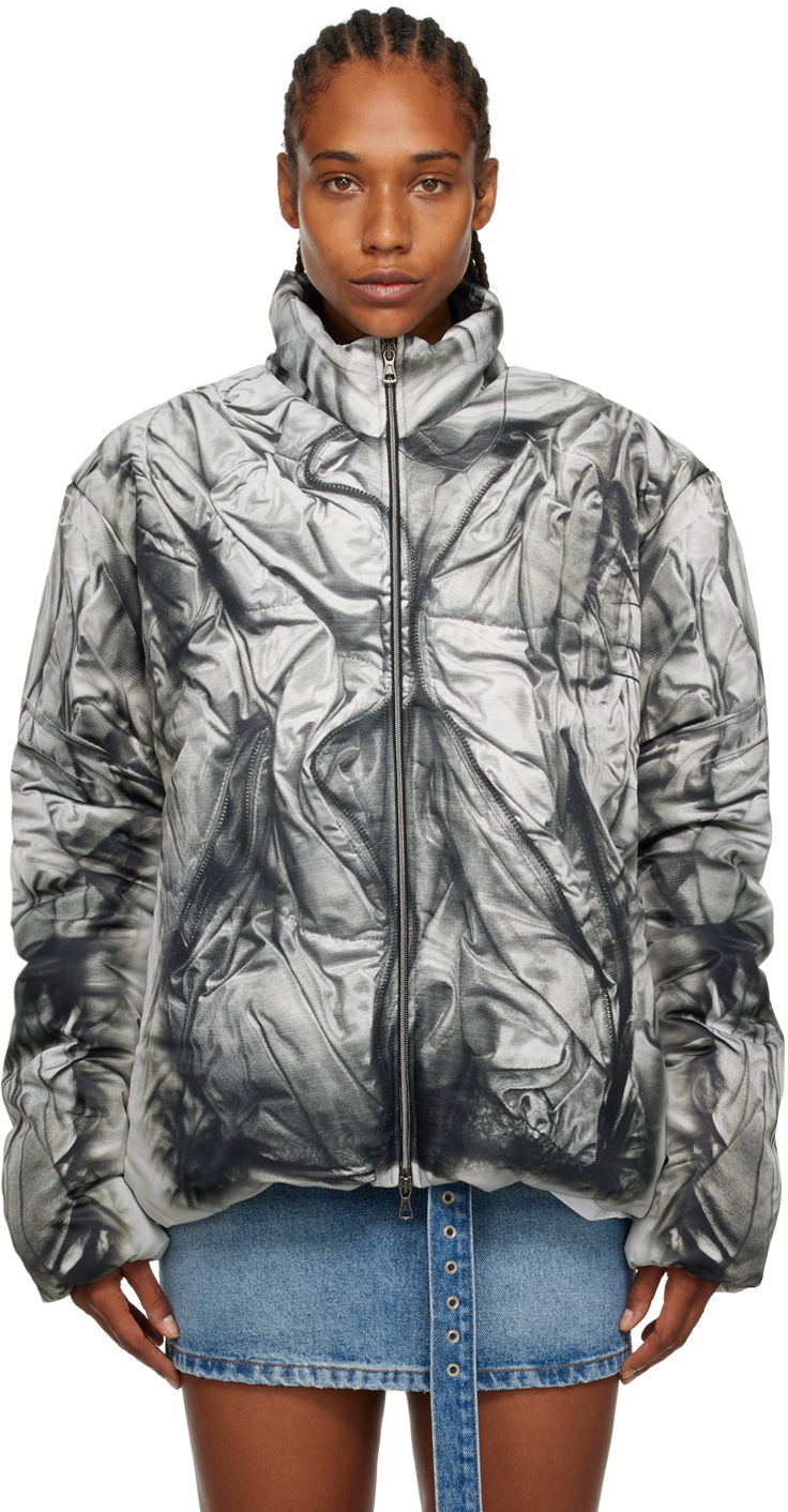 Puffer jakke Y/PROJECT Gray Compact Puffer Jacket Grå | JACK109-S25
