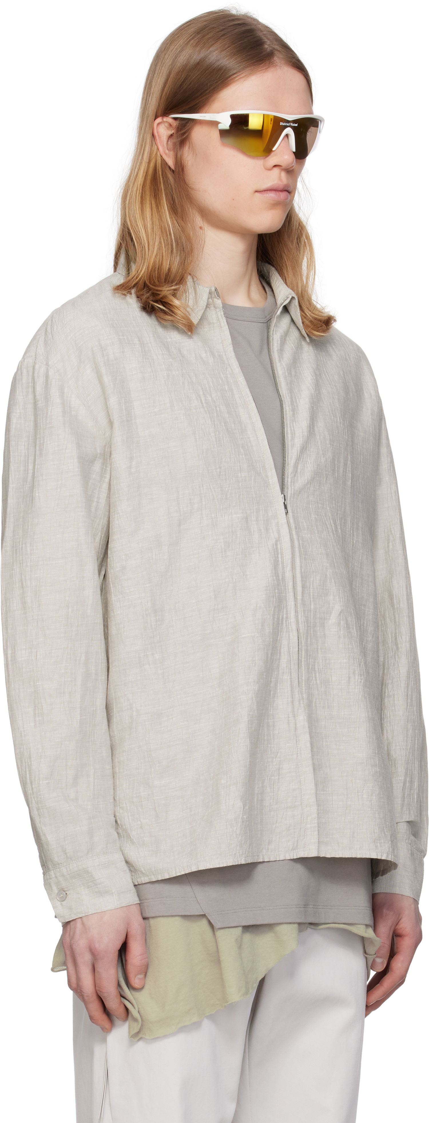 Skjorte Post Archive Faction (PAF) PAF 8.0 Right Zip-Up Shirt Grå | 8.0 TSR-IV, 1