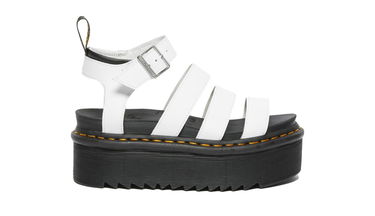 Sneakers og sko Dr. Martens Blaire Quad Hydro Leather Platform Sandals W Hvid | DM27296100, 0