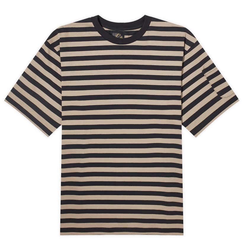 T-shirt Needles Striped Beige | OT258-C
