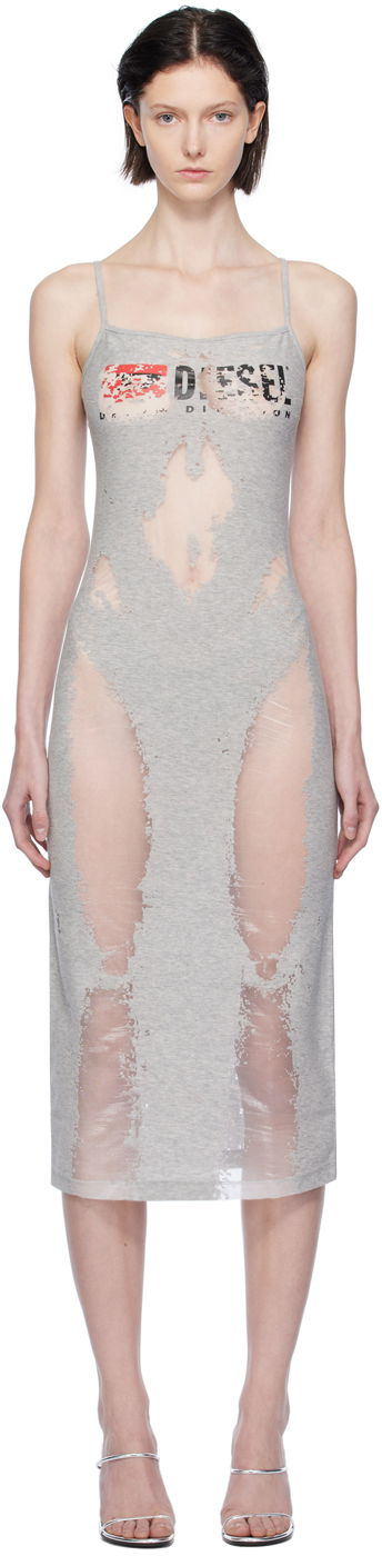 Kjole Diesel D-Hoper-Devo Midi Dress Grå | A12109 0SHAY, 0