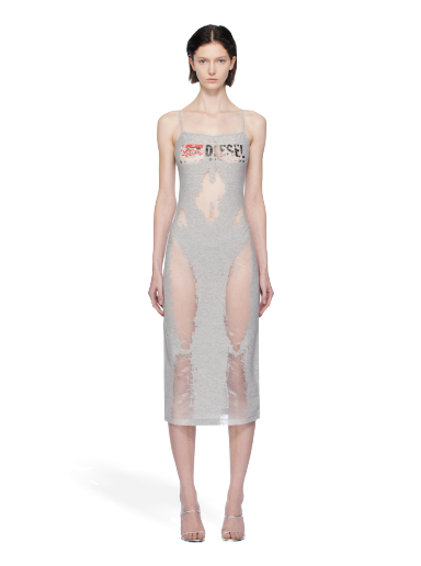 Kjole Diesel D-Hoper-Devo Midi Dress Grå | A12109 0SHAY