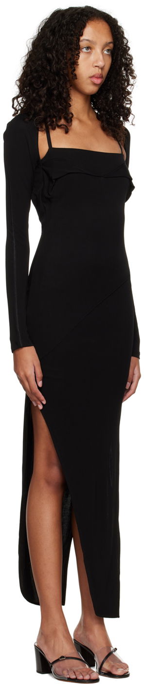 Kjole Helmut Lang Cutout Midi Dress Sort | M07HW601, 1
