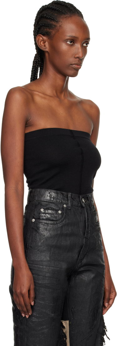 Tanktop Rick Owens Rick Owens Concordians Runway Ribbed Tube Top Sort | RO02E4674 WS, 1