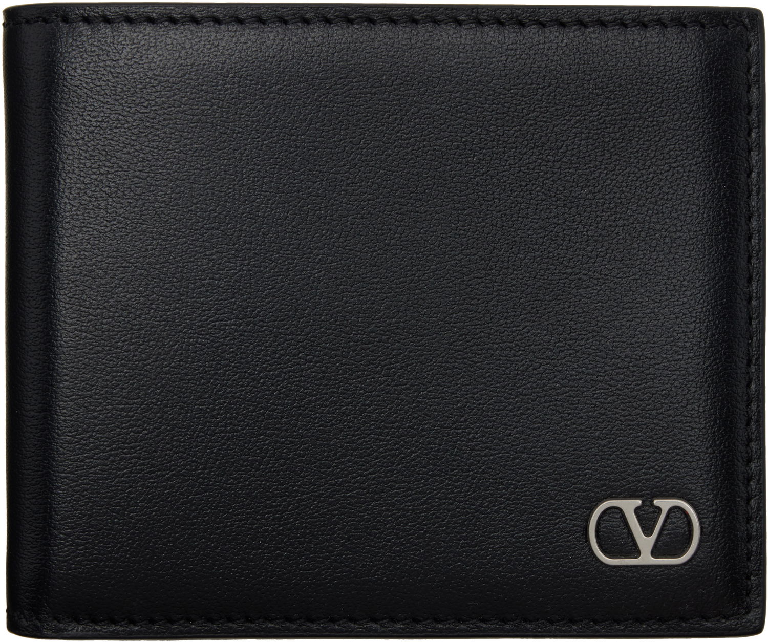 Tegnebog Valentino Valentino Garavani VLogo Signature Grainy Calfskin Bifold Wallet Sort | 6Y2P0V08WVF, 0