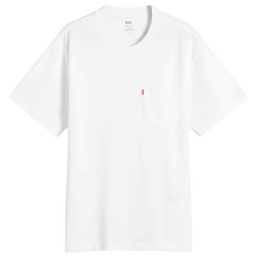 T-shirt Levi's Men's Red Tab Heavyweight Pocket Tee Hvid | A8605-0000-WHT