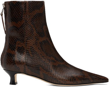 Tøj Aeyde Aeyde Zoe Snakeskin Ankle Boots Brun | A11-AB-TGRP35KT74-FW24-953-064, 0