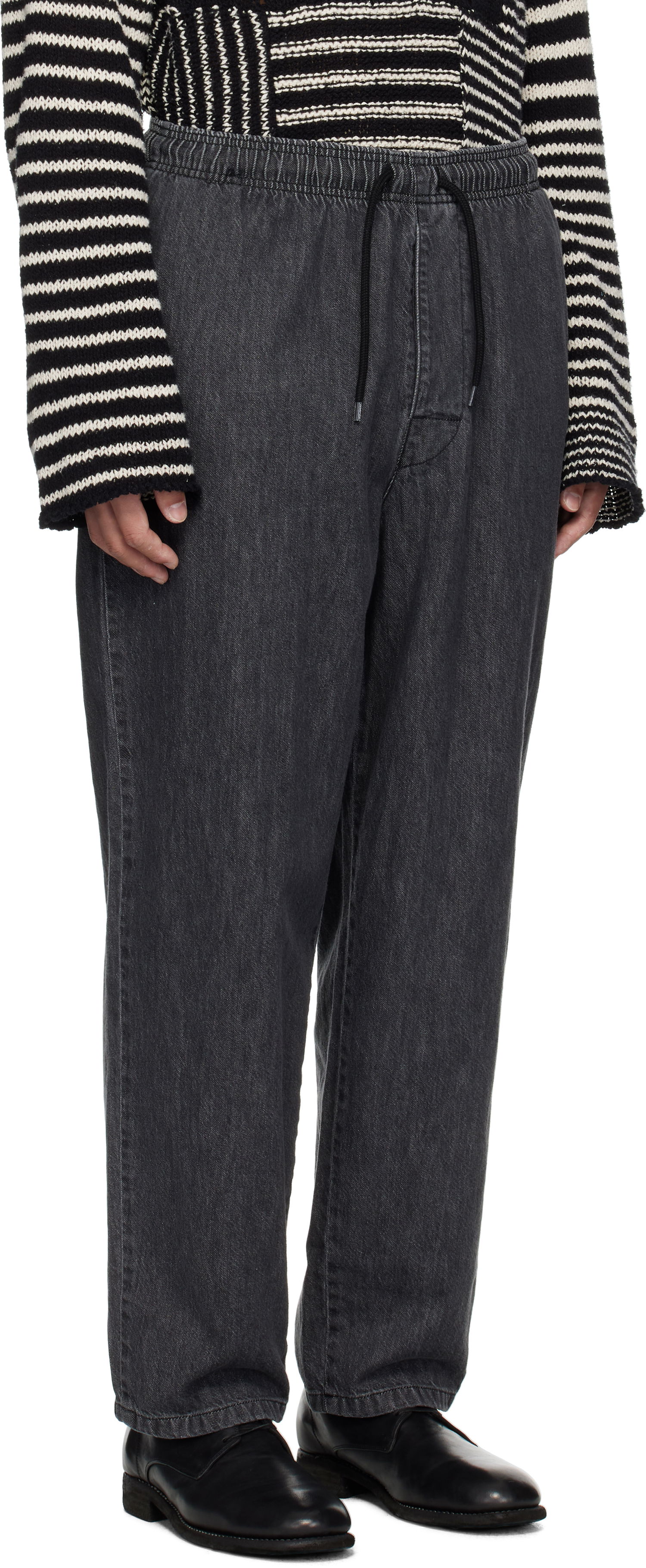 Jeans WTAPS Elasticated Waist Relaxed Fit Jeans Sort | 251CWDT-PTM03, 1