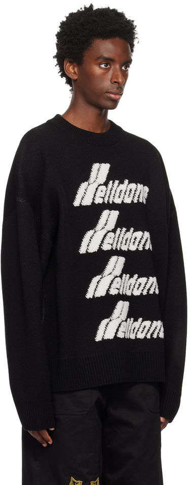 Sweater We11done We11done Jacquard Knit Sweater Sort | WD-KO1-22-666-U-BK, 4