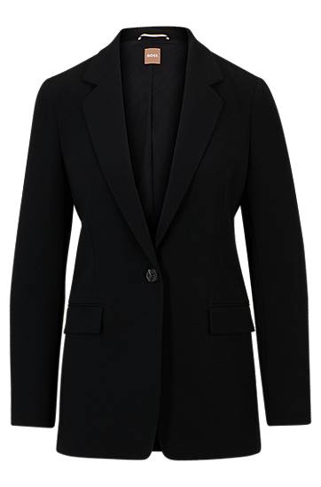 Jakke BOSS Crepe Regular-Fit Jacket Sort | 50490053, 0