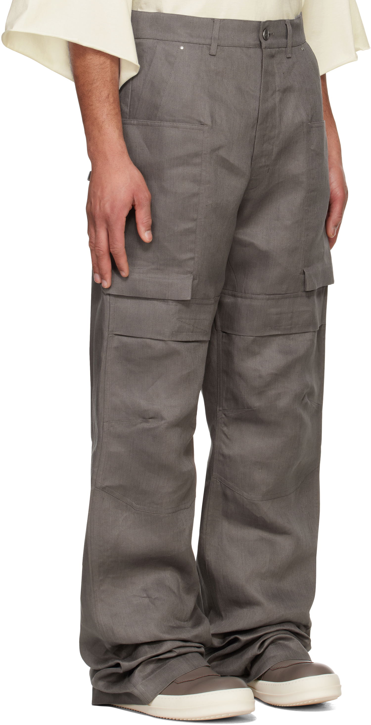 Cargo bukser Rick Owens Rick Owens Hollywood Stefan Cargo Pants Grå | RU01E5346 TWL, 1