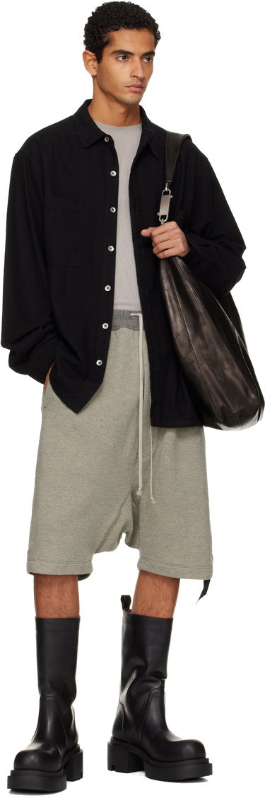 Shorts Rick Owens DRKSHDW Concordians Drawstring Pods Shorts Grå | DU02E7380 FGM, 3