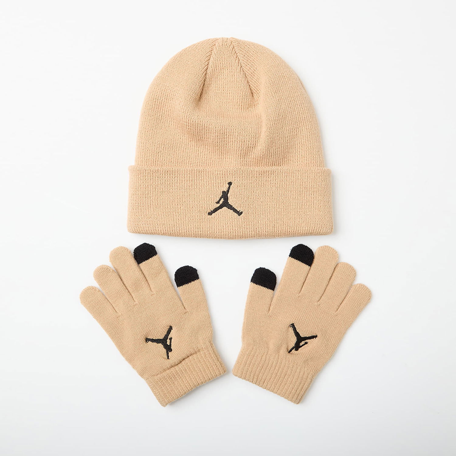 Træningsdragt Jordan Jordan Essentials Beanie and Gloves Set Beige | 9A0836-X0L, 0