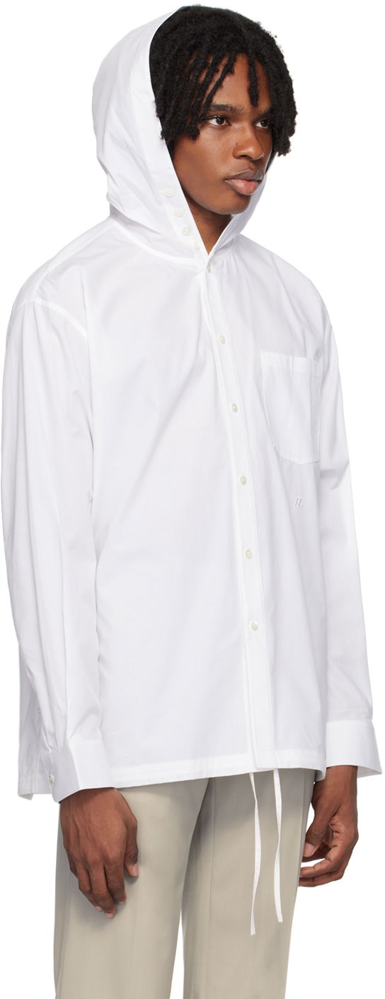 Skjorte Helmut Lang Hooded Shirt Hvid | O04HM503, 1