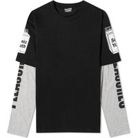 T-shirt Pleasures Becuz Layered Top Sort | P23SY008-BLK, 1