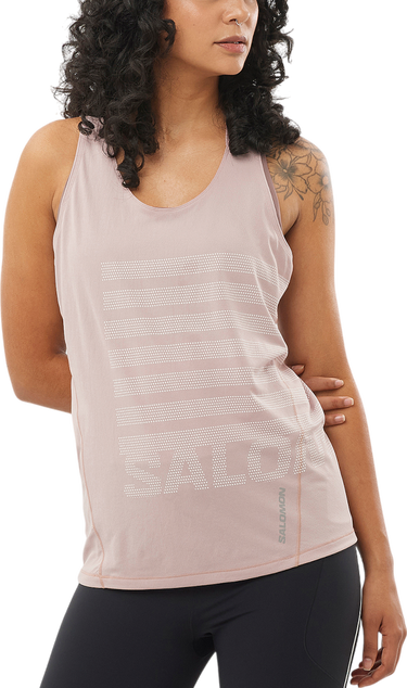 Tanktop Salomon Salomon Sense Aero Graphic Training Tank Top Lyserød | lc2696-0, 0