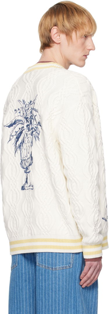 Sweater Drôle de Monsieur Drôle De Monsieur Médicis Knit Cardigan Hvid | G-CA142-WO023-CM, 2